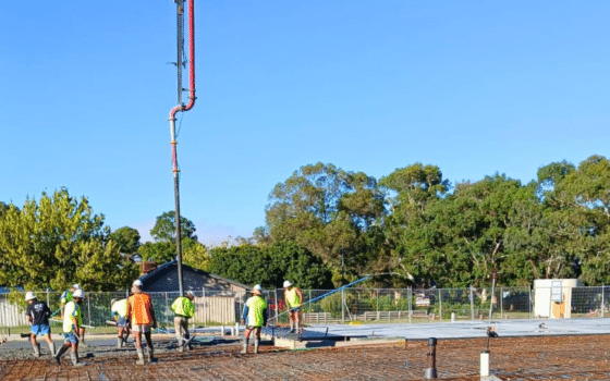Slab pour - Monash, ACT